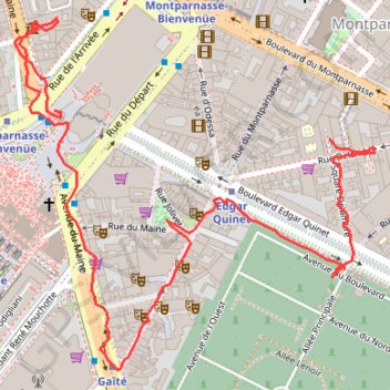 Visite du quartier Montmartre GPS track, route, trail