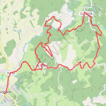 Chamberet, Combe d'Enval GPS track, route, trail