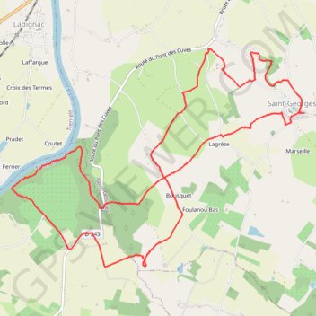 Pech Vidal - Saint-Georges - Lot GPS track, route, trail