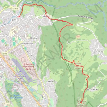 Descente Saint Michel GPS track, route, trail