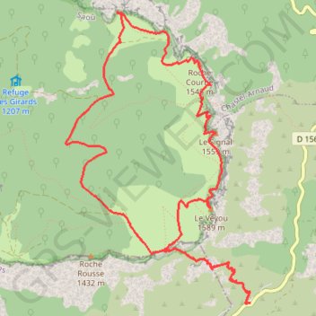 Veyou, Signal et Rochecourbe par le Pas de Siara GPS track, route, trail