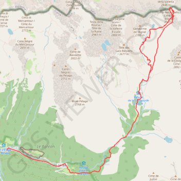 Cime de l'Agnel GPS track, route, trail