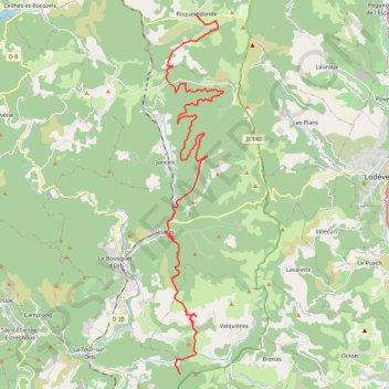 Grande Traversée de l'Hérault - de Roqueredonde à Montbarri GPS track, route, trail