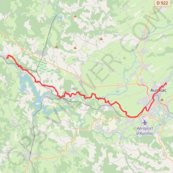 Via Arverna - Chemin de Compostelle - Étape 13 - Aurillac - Laroquebrou GPS track, route, trail