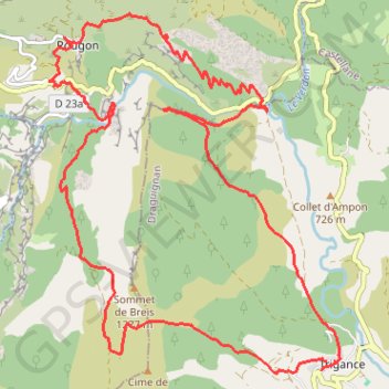 De Trigance au Canyon du Verdon GPS track, route, trail
