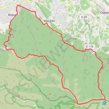 Robion-Rochers de Baude GPS track, route, trail