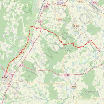 De Saint-Jean-de-Losne à Beaune GPS track, route, trail