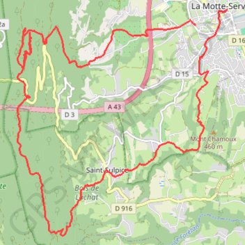 Boucle Motte Servolex - Col du crucifix - Pré Puisat - descente par Chemin du Garde GPS track, route, trail