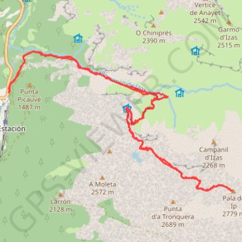 Pala de Ip GPS track, route, trail