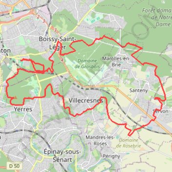 La Brévannaise 2015 - 36 km - 12652 - UtagawaVTT.com GPS track, route, trail