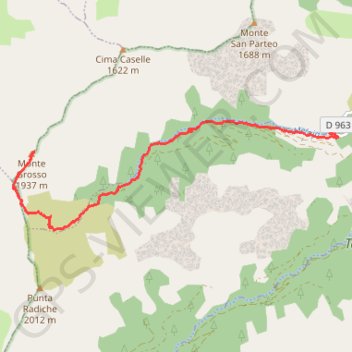 Monte Grosso par Melaja GPS track, route, trail
