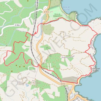 Sentier Littoral entre Port-Vendres et Banyuls-sur-Mer GPS track, route, trail