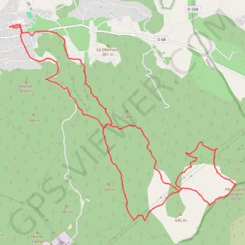 Neoules-Pilon saint Clément GPS track, route, trail