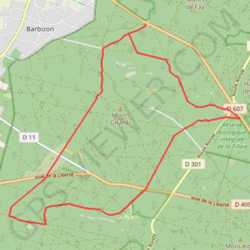 Apremont - Franchard GPS track, route, trail