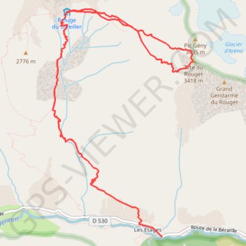 Tête du Rouget GPS track, route, trail
