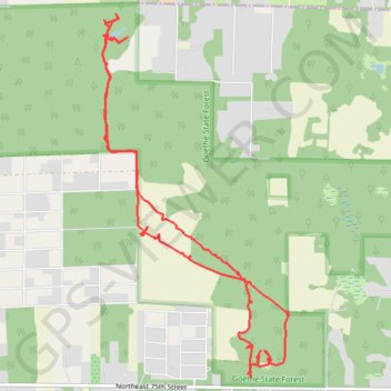 Goethe State Forest Loop GPS track, route, trail
