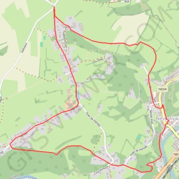 Hansez (Olne) : La voie des ânes GPS track, route, trail