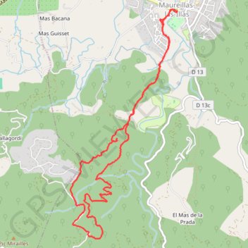 La Tour Bel Oeil et le dolmen de la Siureda GPS track, route, trail