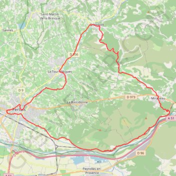 Grambois - Pertuis - Bords de Durance GPS track, route, trail