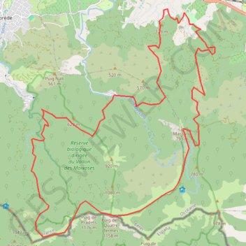 Tour de la Massane et Pic des Quatre Termes GPS track, route, trail