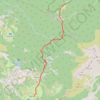 GRR3 Le Tour de Mafate - RF13 du Haut Mafate à Marla GPS track, route, trail