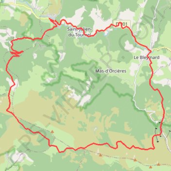 Bagnols-les-Bains et Mont-Lozère GPS track, route, trail