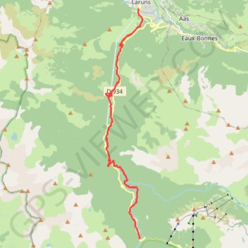 GR 108 de Gabas à Laruns - Entretien balisage GPS track, route, trail