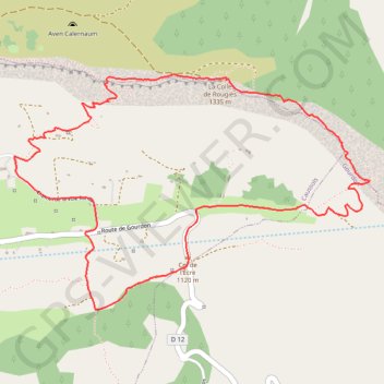 La Colle de Rougiès depuis l'Ecre GPS track, route, trail