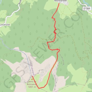Rossanaz bis GPS track, route, trail