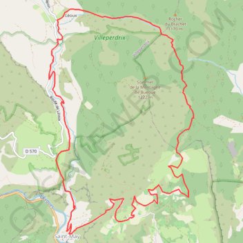 Montagne de Buègue GPS track, route, trail