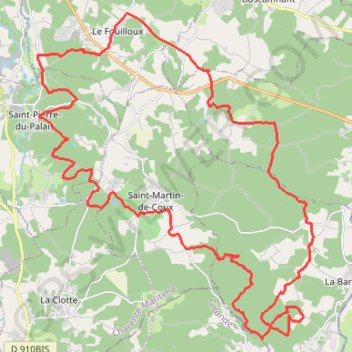 Le Fouilloux (Montguyon) 42 kms GPS track, route, trail