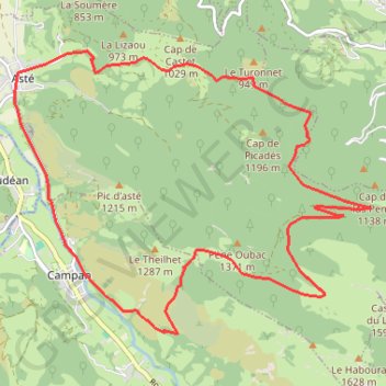 La Coume Hérède - 5180 - UtagawaVTT.com GPS track, route, trail
