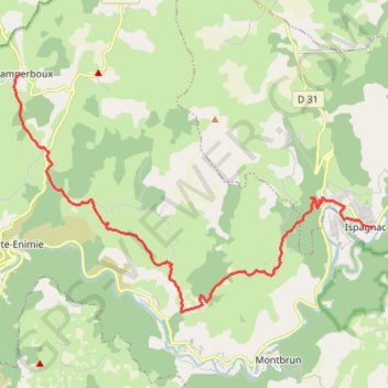 Champerboux Ispagnac_ GPS track, route, trail