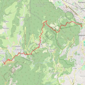 Grenoble (Fontaine) Saint Nizier par Pariset GPS track, route, trail