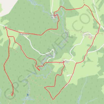 Autour de la Sombre - Laval-sur-Luzège - Pays d'Égletons GPS track, route, trail