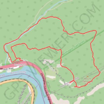 Mount Tammany Loop GPS track, route, trail