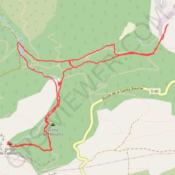 Sources de l'huveaune GPS track, route, trail