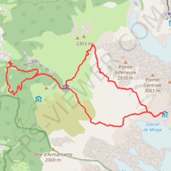 Plan Glacier GPS track, route, trail