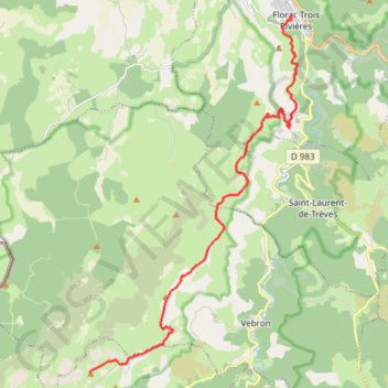 Florac - L'Hom GPS track, route, trail