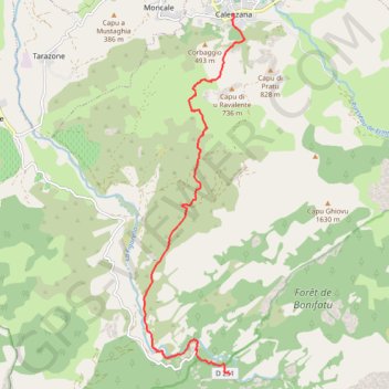 Cale-boni GPS track, route, trail