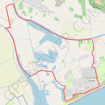 Portiragnes GPS track, route, trail