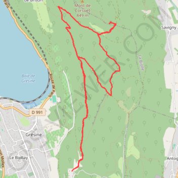 Nouvelle Croix de Meyrieu GPS track, route, trail
