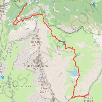 Tête de Moëde GPS track, route, trail