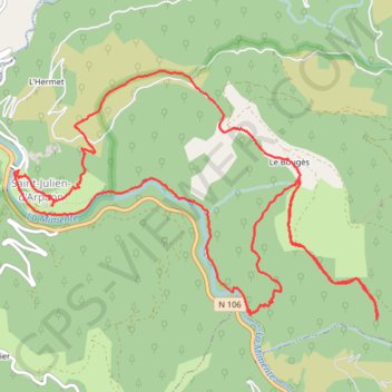 Sentier des Moulins de Bougès GPS track, route, trail