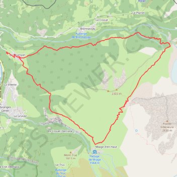 Itinéraire trail intermédiaire - col du tricot GPS track, route, trail