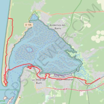 Tour du Bassin d'Arcachon - Jour 2 GPS track, route, trail