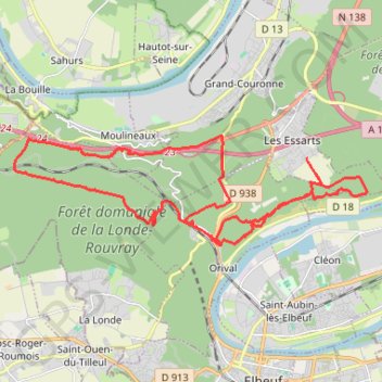 Le Roch d'Orival - Les Essarts GPS track, route, trail