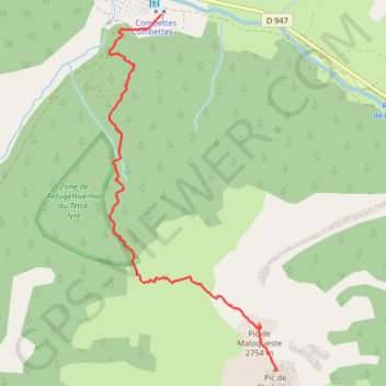 Pic de Chabrière GPS track, route, trail