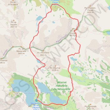 Le Lac d'Estibère GPS track, route, trail