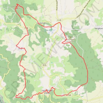 Saint-Privat à Durande GPS track, route, trail